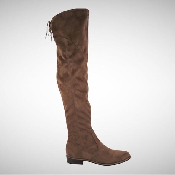 Marc Fisher Taupe Hulie Over The Knee Faux Suede Boots 8M new in Box - Picture 3 of 14